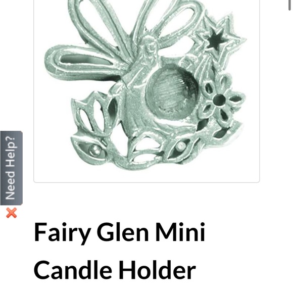 Silver fairy & floral mini candle holder - Picture 3 of 4